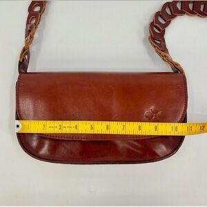 Patricia Nash Chelsey Chainlink Leather Crossbody Bag.